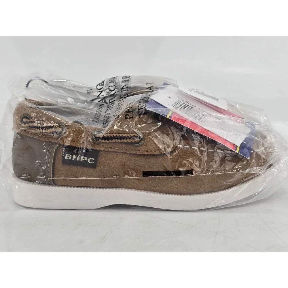 Beverly Hills Polo Club Boat Shoes Boys Size 8 Tan BH94198C - New